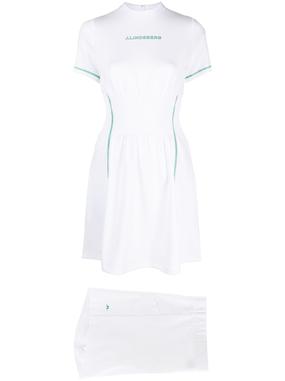 J.Lindeberg Krystal flared minidress - White von J.Lindeberg