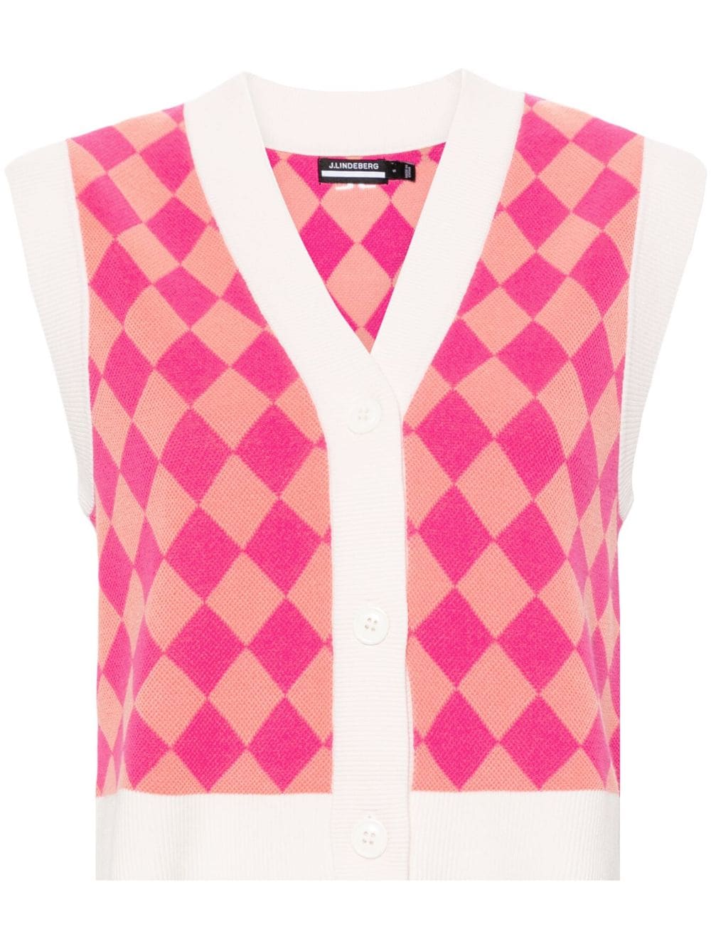 J.Lindeberg Petra jacquard vest - Pink von J.Lindeberg