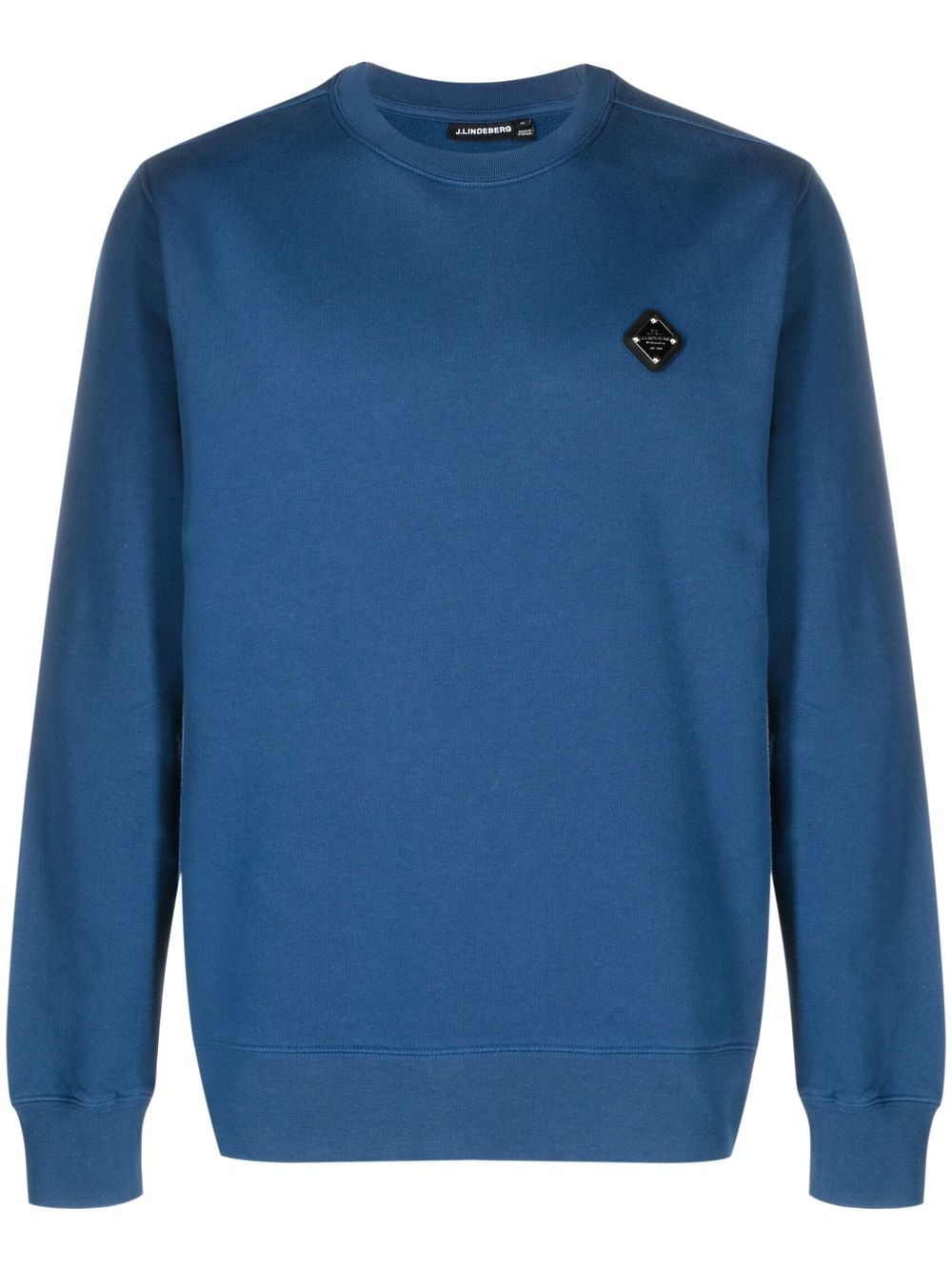 J.Lindeberg logo-patch crew-neck jumper - Blue von J.Lindeberg