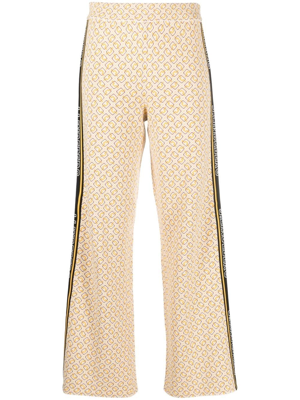 J.Lindeberg monogram-print logo-tape trousers - White von J.Lindeberg