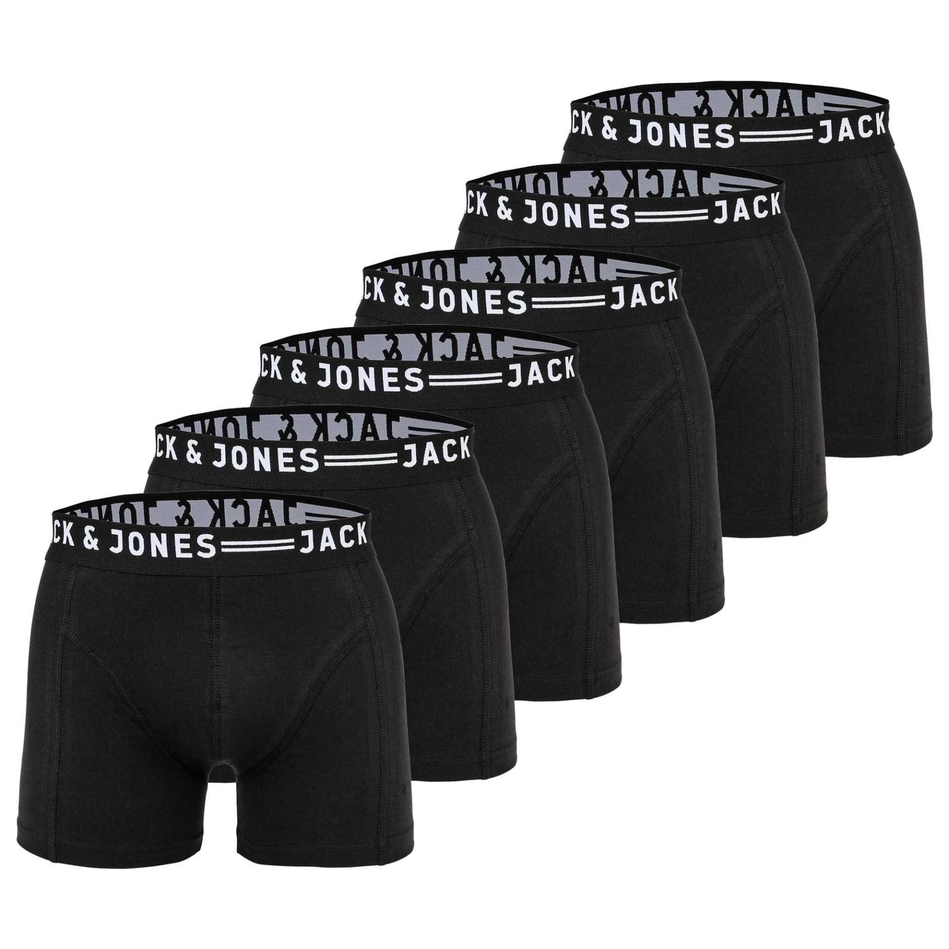 Boxer Shorts, 6er Pack Herren Schwarz M von JACK & JONES