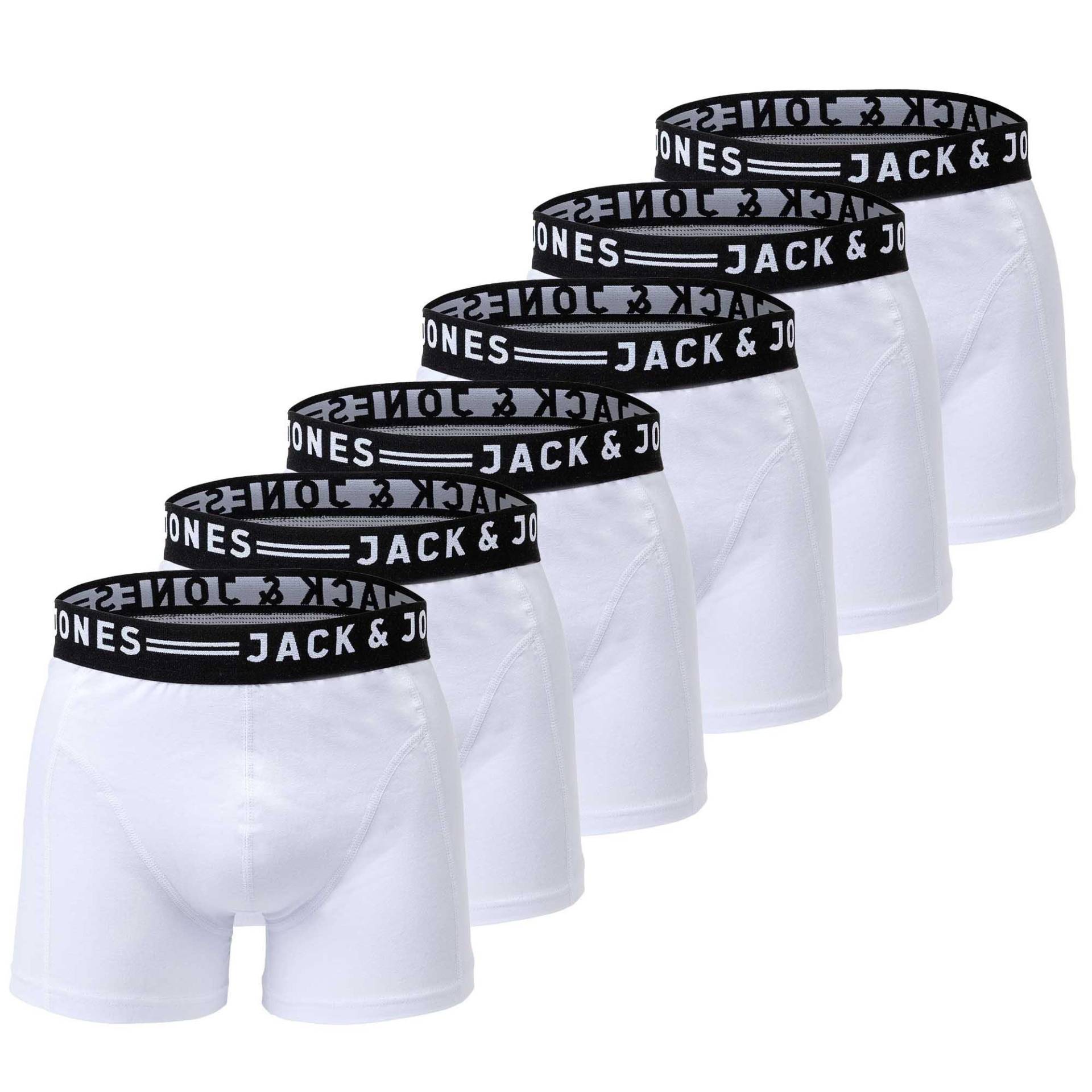 Boxer Shorts, 6er Pack Herren Weiss XXL von JACK & JONES