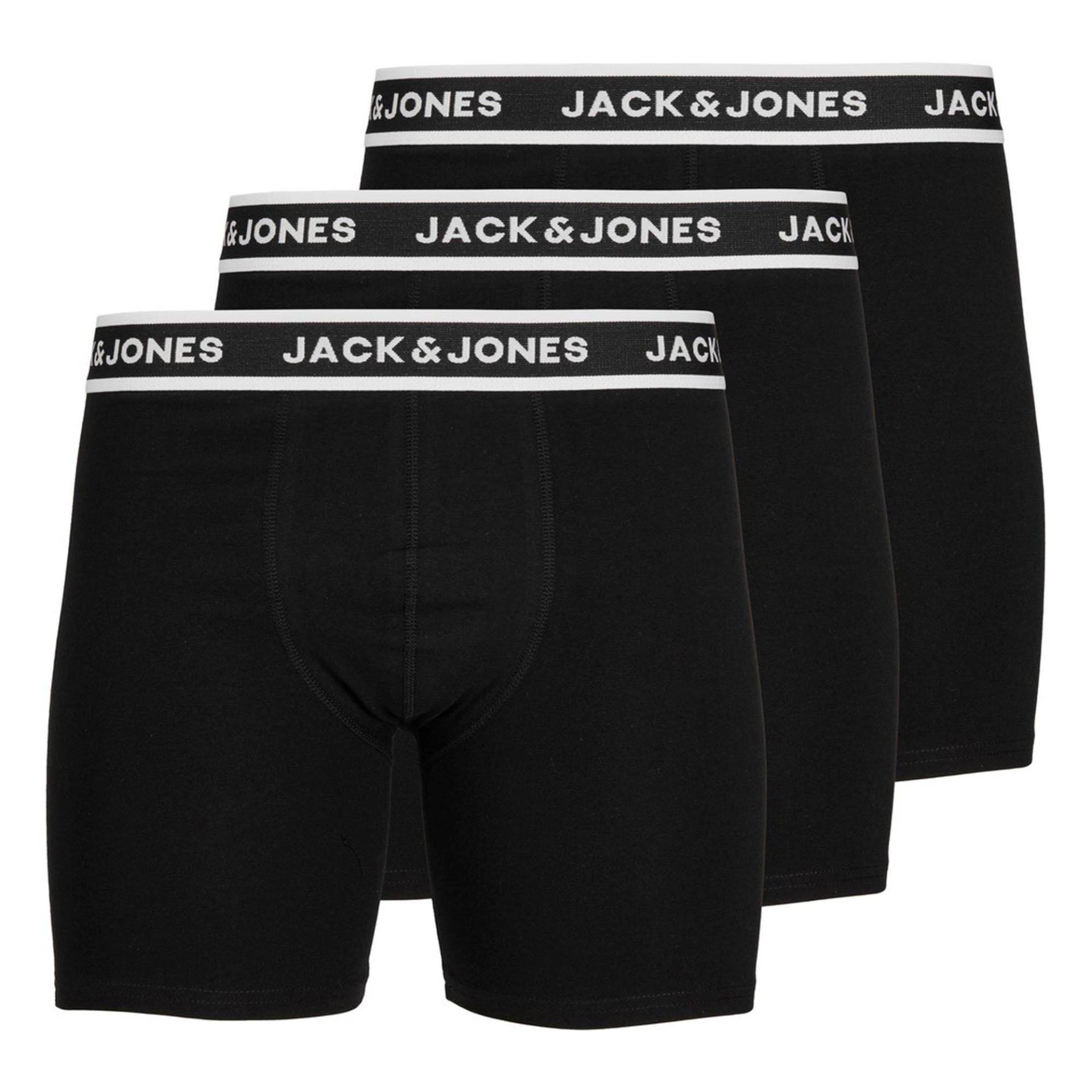 Boxershort Stretch-jacsolid Boxer Briefs 3p Herren Schwarz L von JACK & JONES