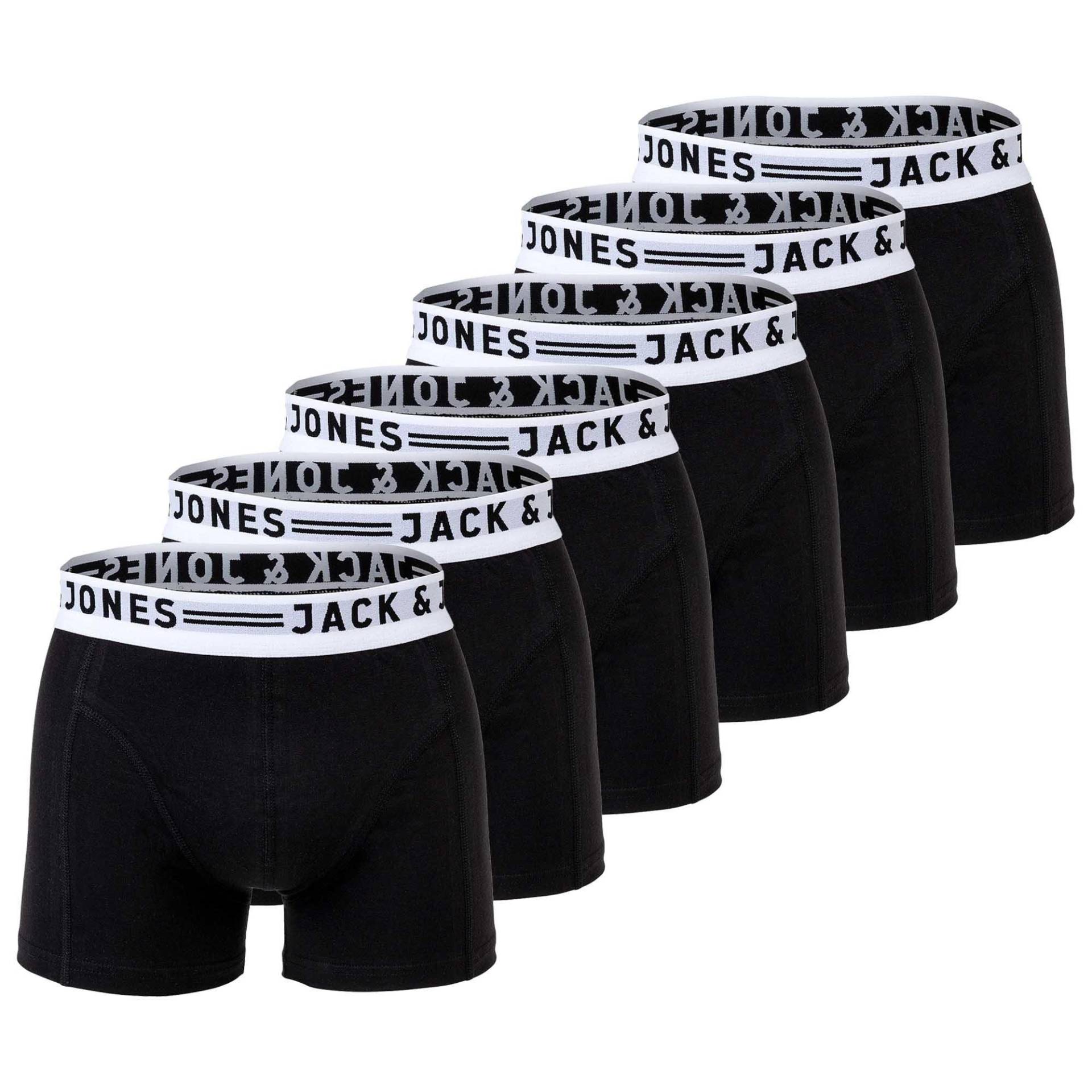 Boxershort Stretch-sense Trunks 3 Pack Herren Schwarz Leicht M von JACK & JONES