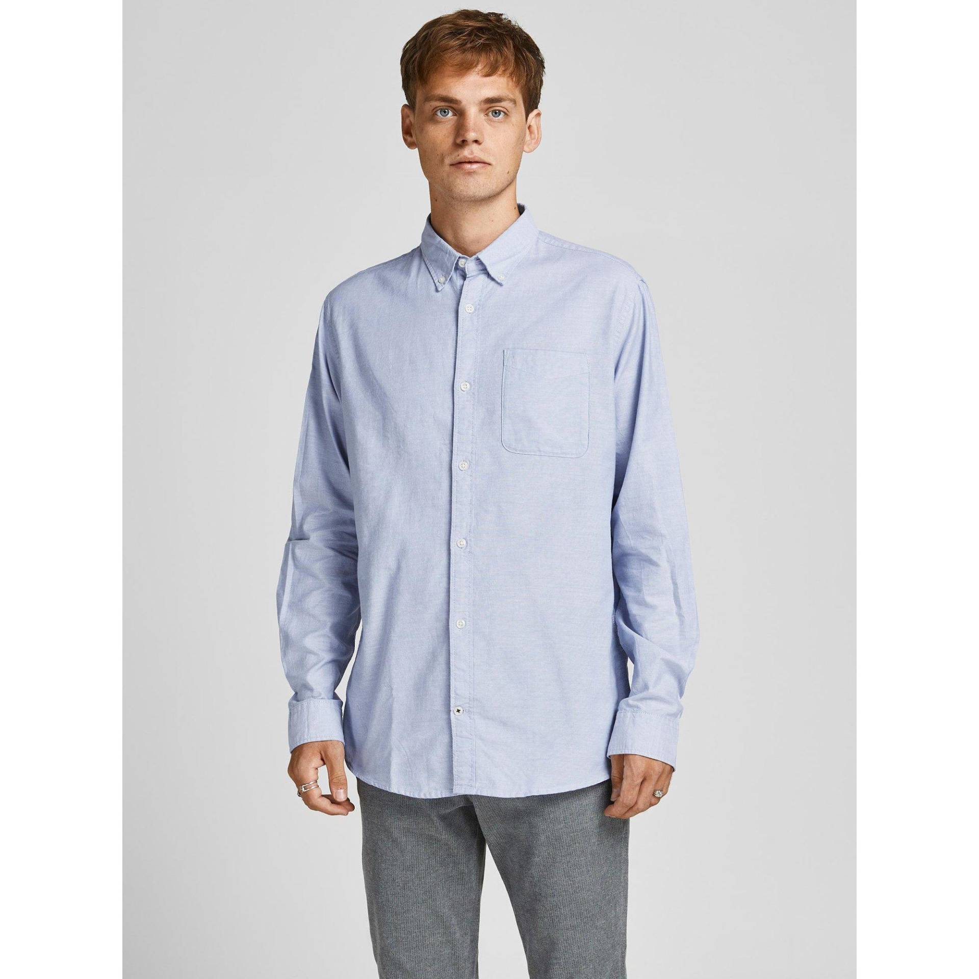 Hemd, Langarm Herren Hellblau M von JACK & JONES