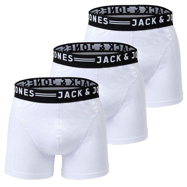 Boxershort 3er Pack Stretch-sense Trunks 3 Pack Herren Weiss L von JACK & JONES