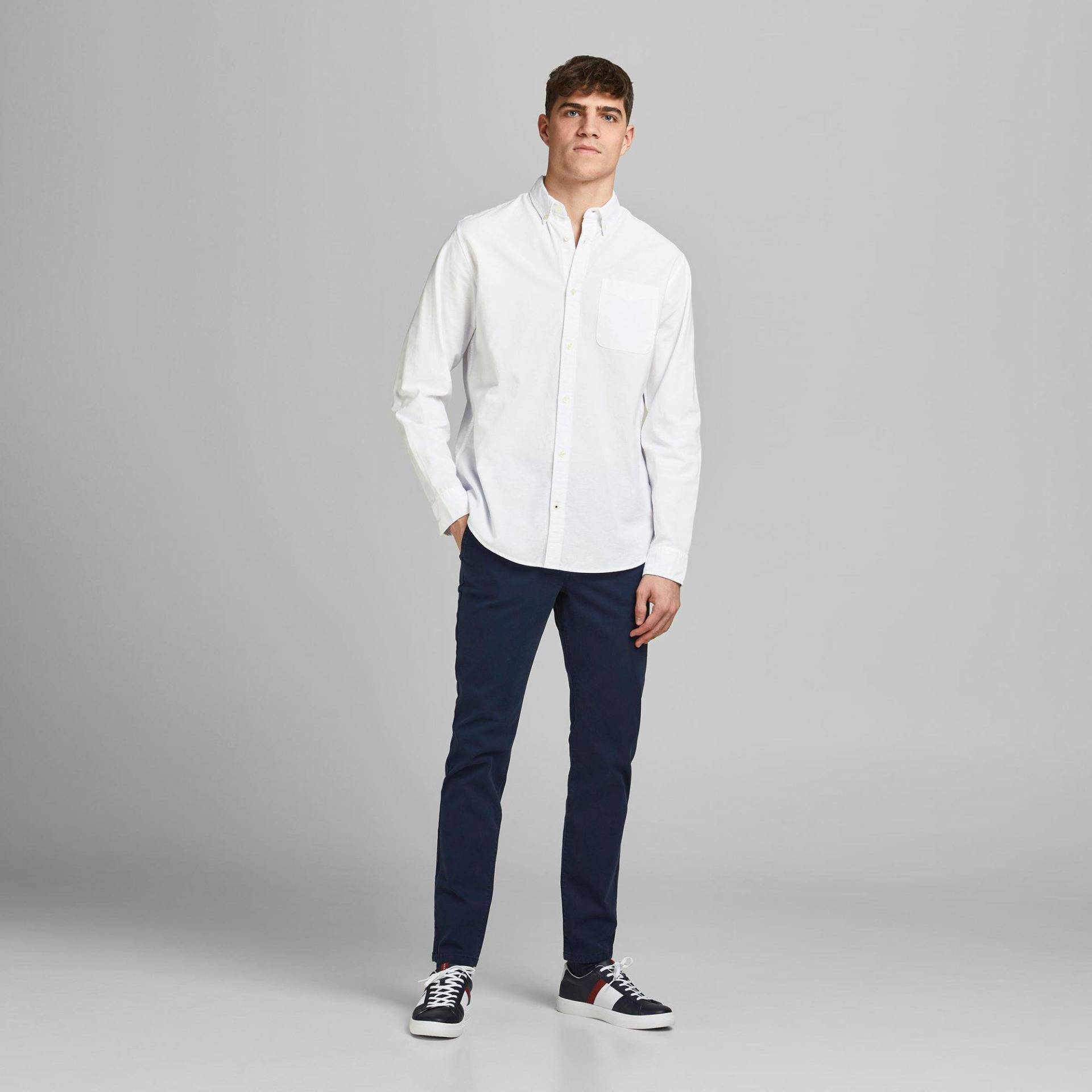 Hemd, Langarm Herren Weiss S von JACK & JONES