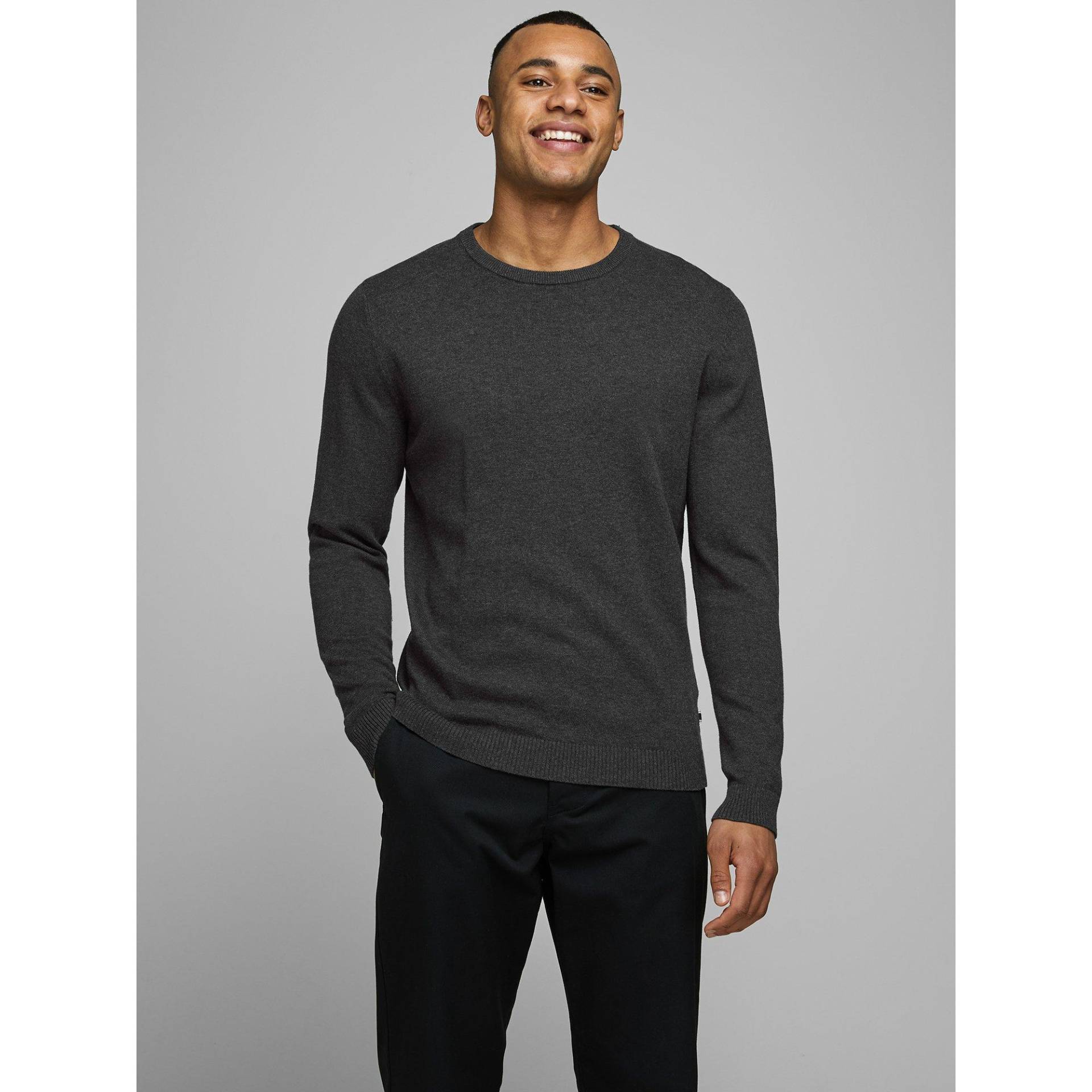 Pullover, Regular Fit Herren Dunkelgrau S von JACK & JONES