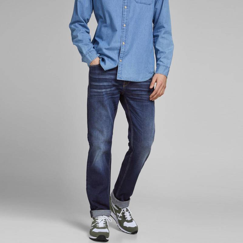 Jeans, Regular Fit Herren Blau Denim L34/W34 von JACK & JONES