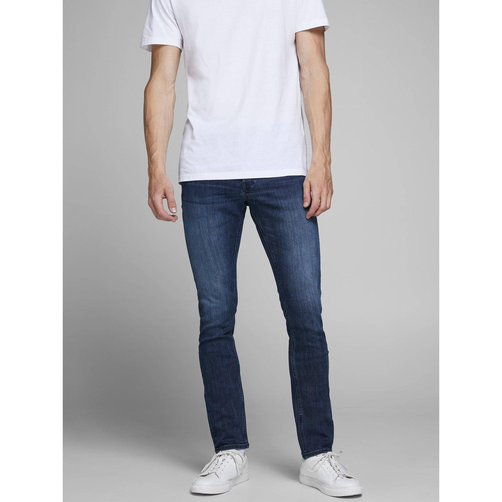 Jeans, Tapered Slim Fit Herren Blau Denim L30/W28 von JACK & JONES