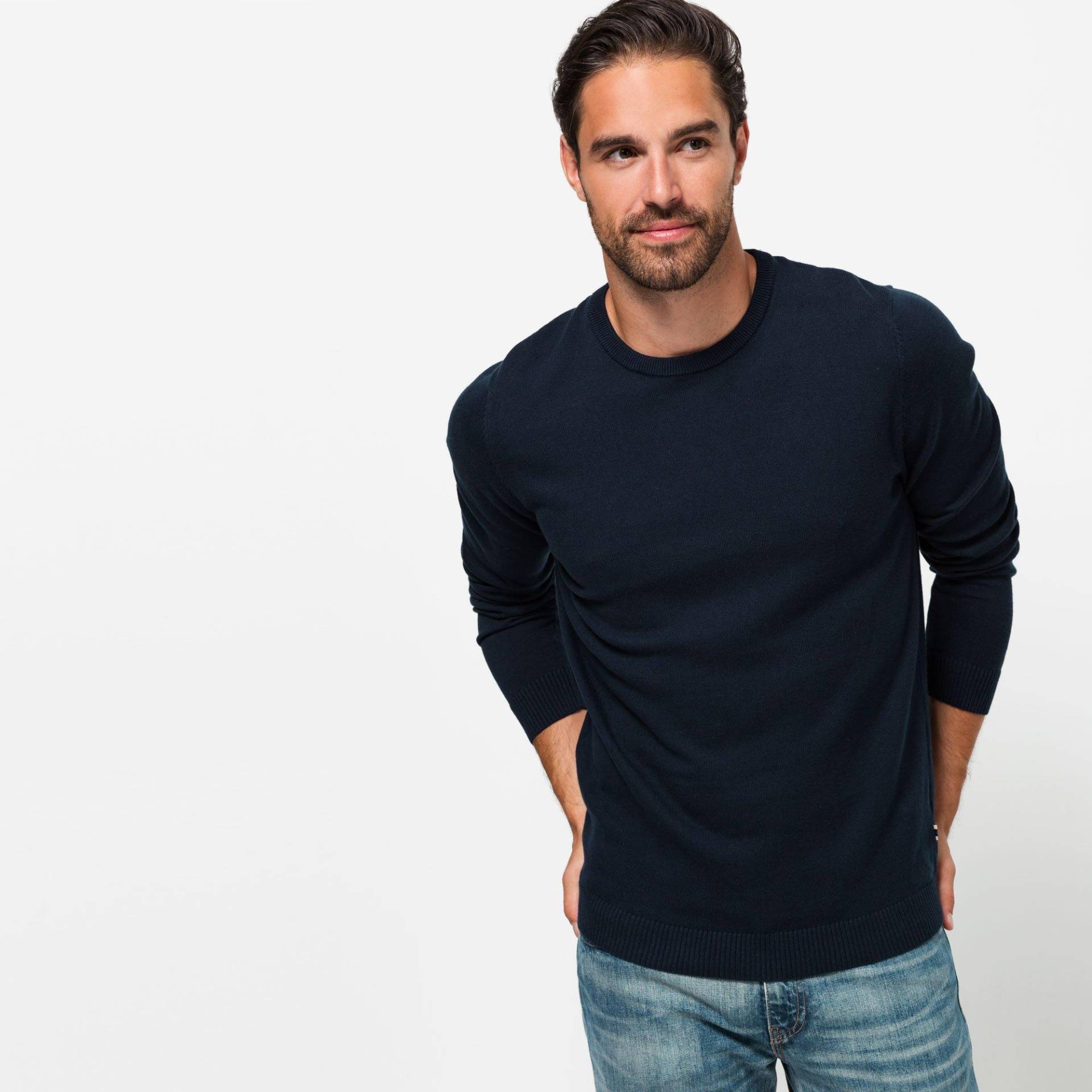 Pullover, Regular Fit Herren Marine L von JACK & JONES