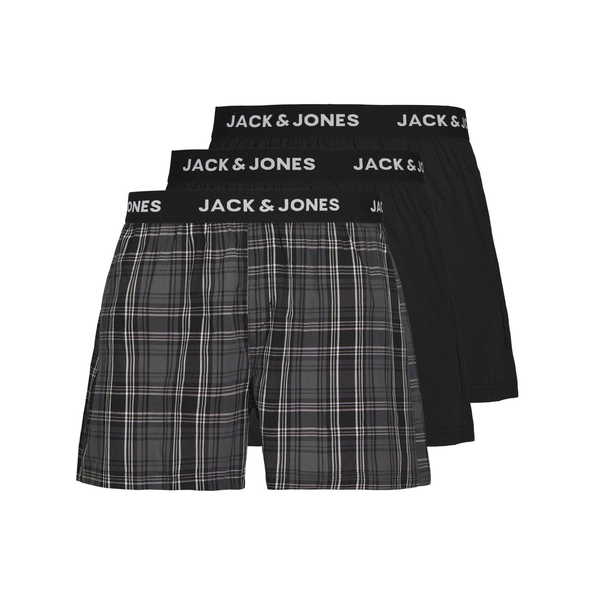 Triopack, Boxershorts Herren Schwarz L von JACK & JONES