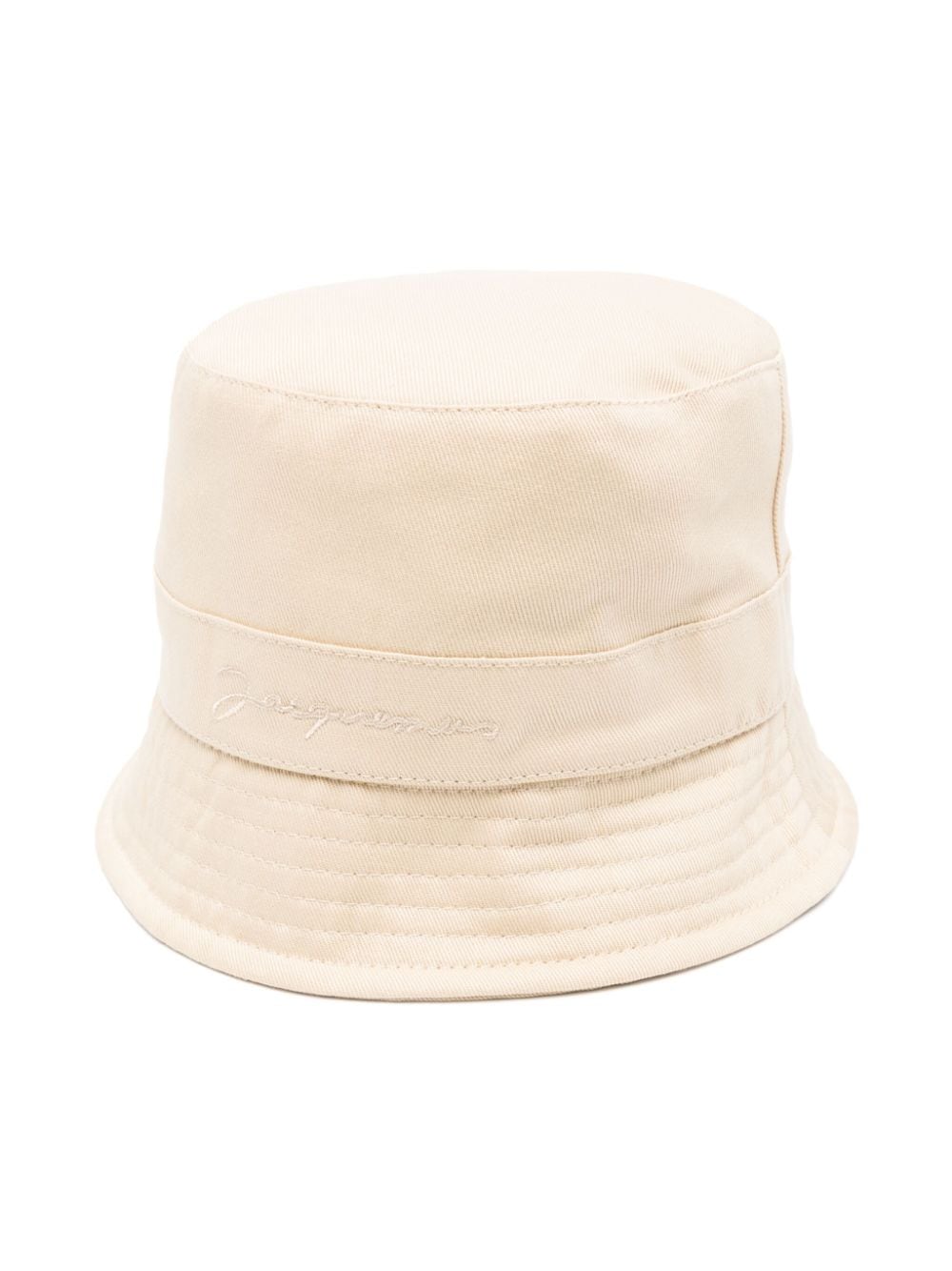 JACQUEMUS L'ENFANT embroidered-logo bucket hat - Neutrals