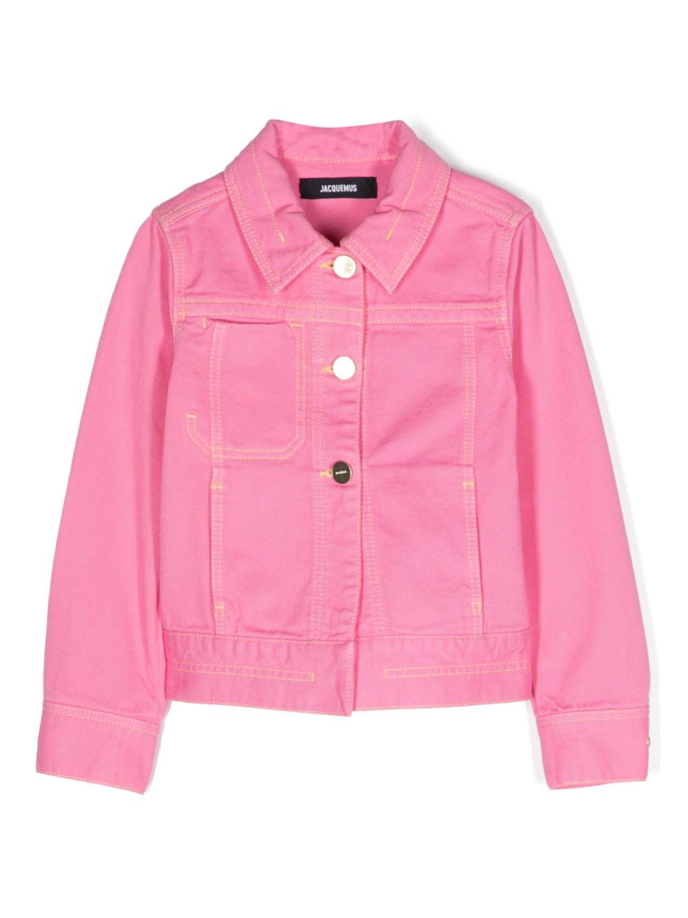 JACQUEMUS L'ENFANT logo-patch denim jacket - Pink von JACQUEMUS L'ENFANT