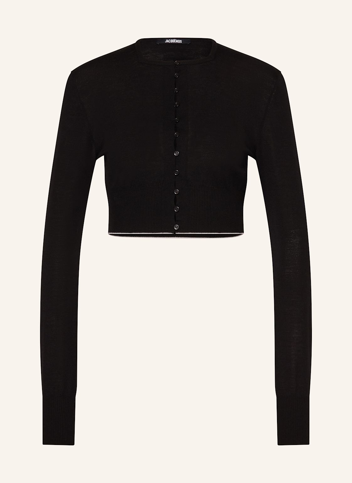 Jacquemus Cropped-Strickjacke Le Cardigan Spiaggia schwarz von JACQUEMUS