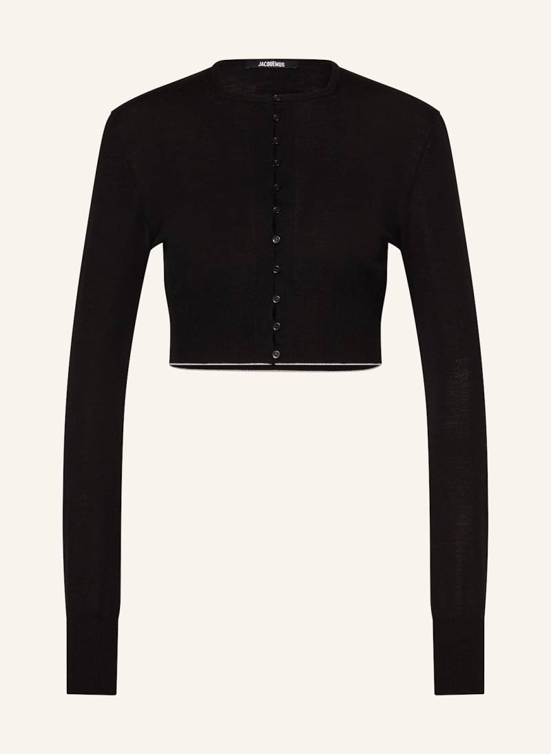 Jacquemus Cropped-Strickjacke Le Cardigan Spiaggia schwarz von JACQUEMUS