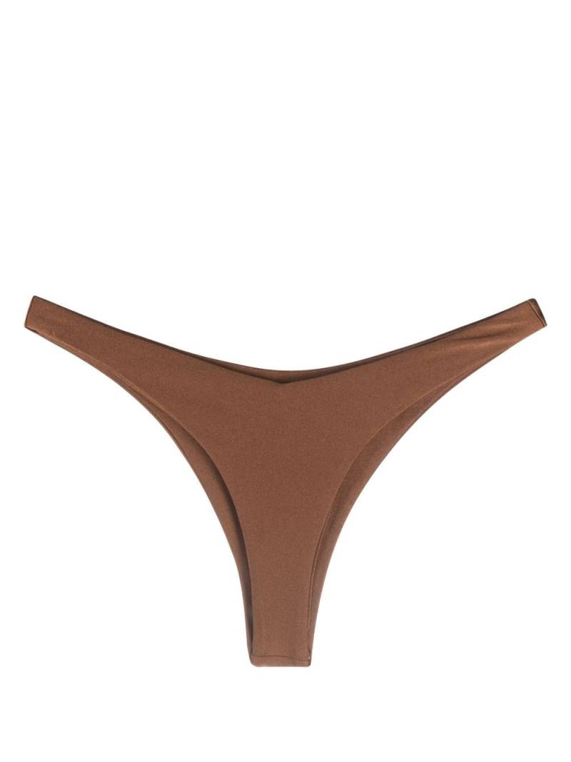 JADE Swim metallic-sheen bikini bottom - Brown von JADE Swim