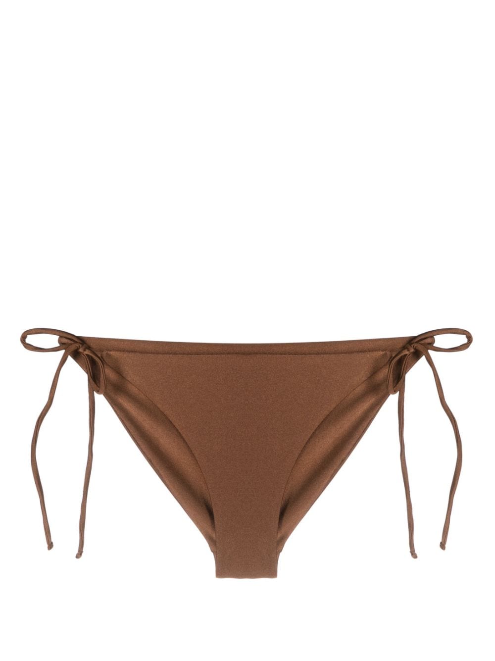 JADE Swim metallic-sheen side-tie bikini bottoms - Brown von JADE Swim