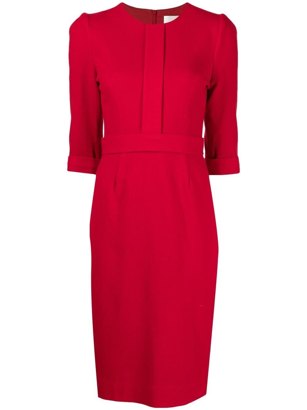 JANE Layla crepe midi pencil dress - Red von JANE