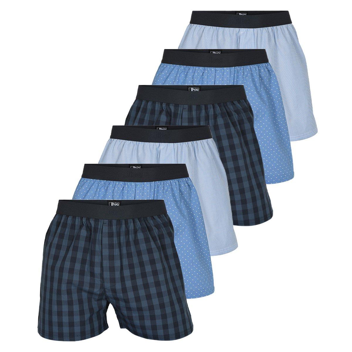 6er Pack Organic Cotton - Boxershorts Herren Blau 3XL von JBS