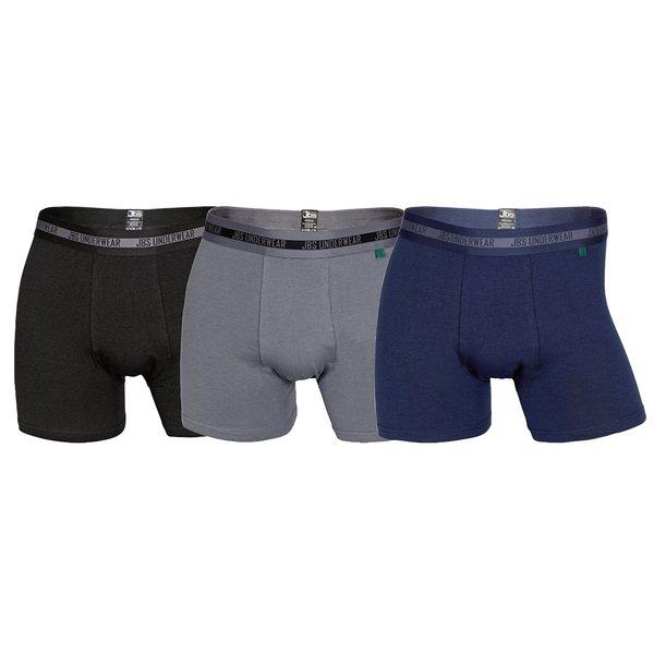 Boxershort 3er Pack Stretch Herren Taubengrau S von JBS