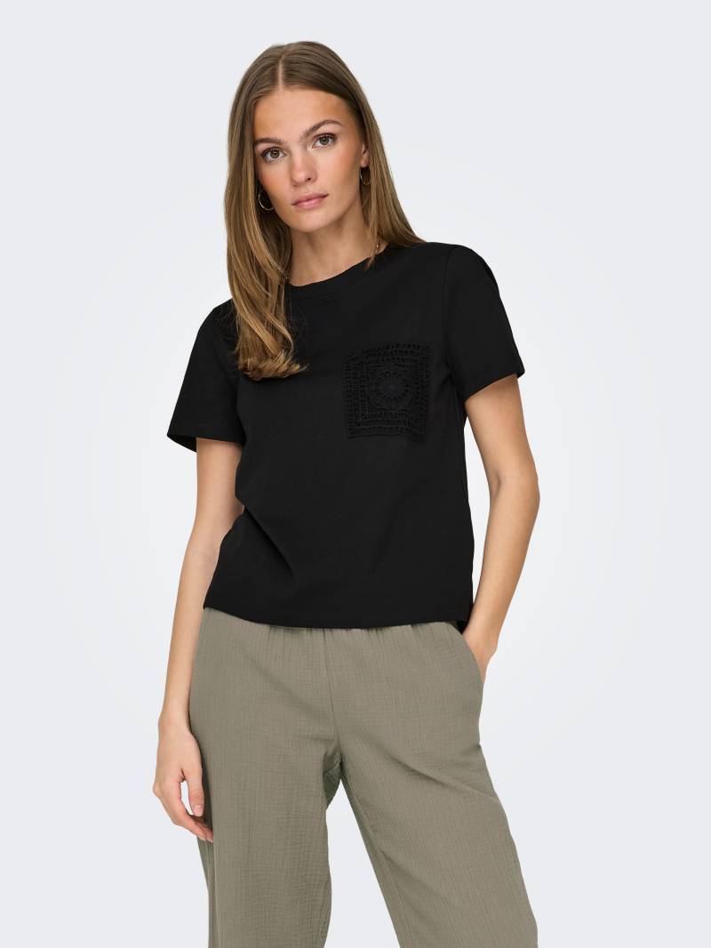 JDY Kurzarmshirt »JDYSELMA S/S CROCHET POCKET TOP JRS NOOS« von JDY