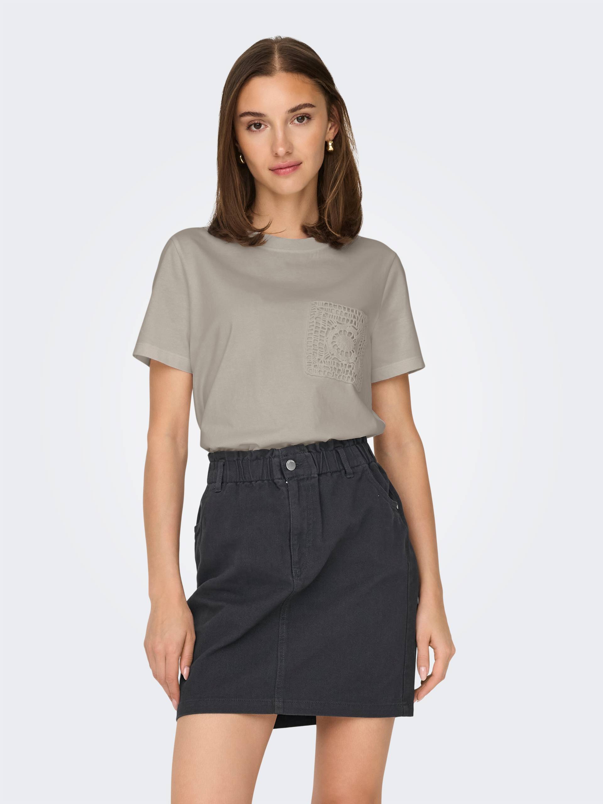 JDY Kurzarmshirt »JDYSELMA S/S CROCHET POCKET TOP JRS NOOS« von JDY
