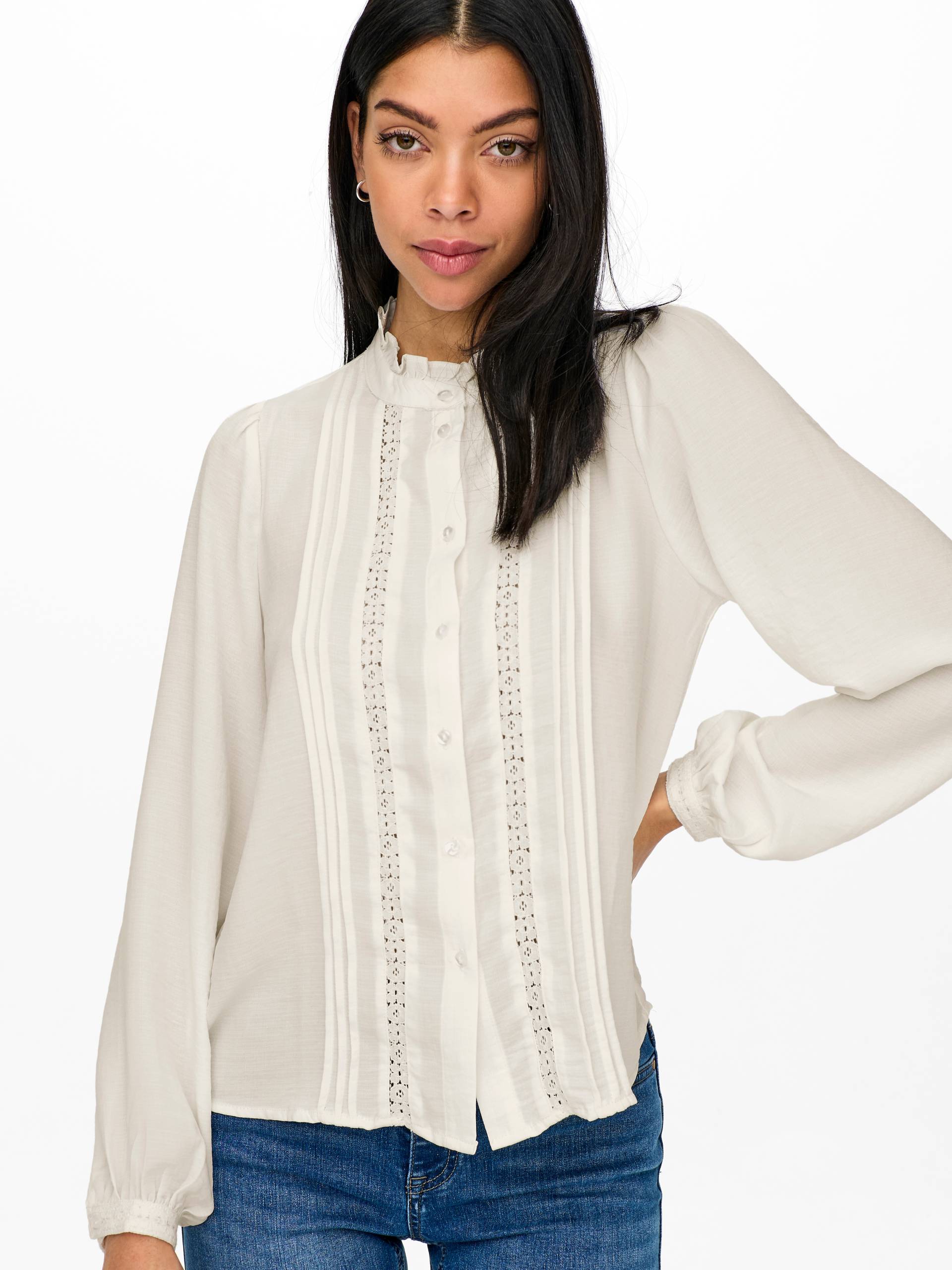 JDY Rüschenbluse »JDYELLIS L/S LACE SHIRT WVN NOOS« JDY Rüschenbluse »JDYELLIS L/S LACE SHIRT WVN NOOS« von JDY