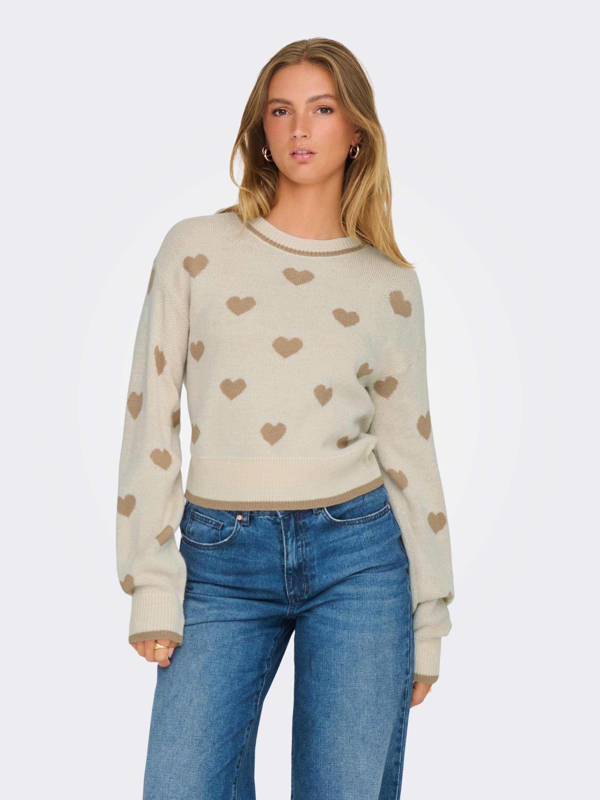 JDY Rundhalspullover »JDYROMANCE L/S JACQ. PULLOVER KNT NOOS« JDY Rundhalspullover »JDYROMANCE L/S JACQ. PULLOVER KNT NOOS« von JDY
