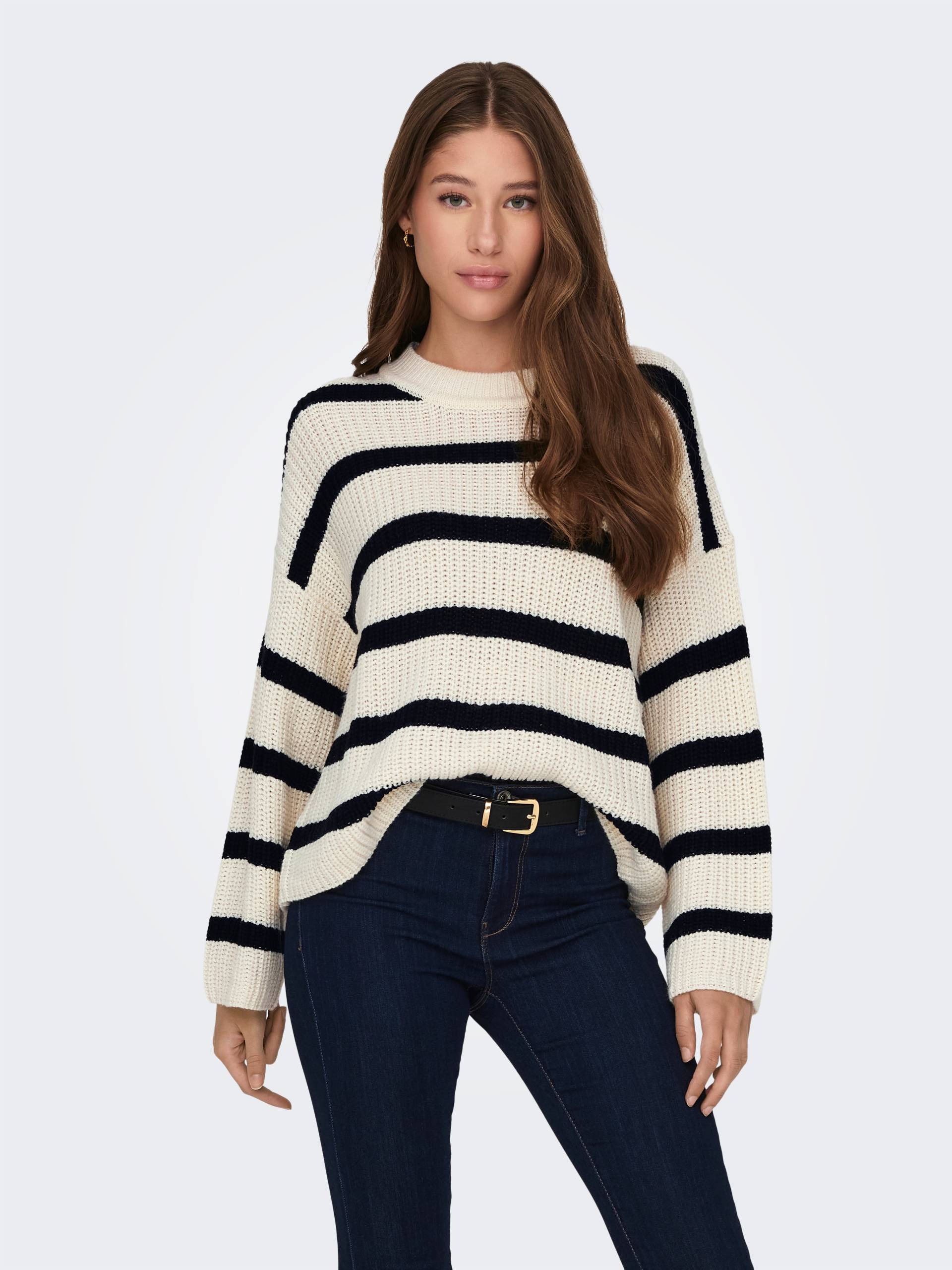 JDY Strickpullover »JDYJUSTY L/S STRIPE PULLOVER KNT NOOS« von JDY