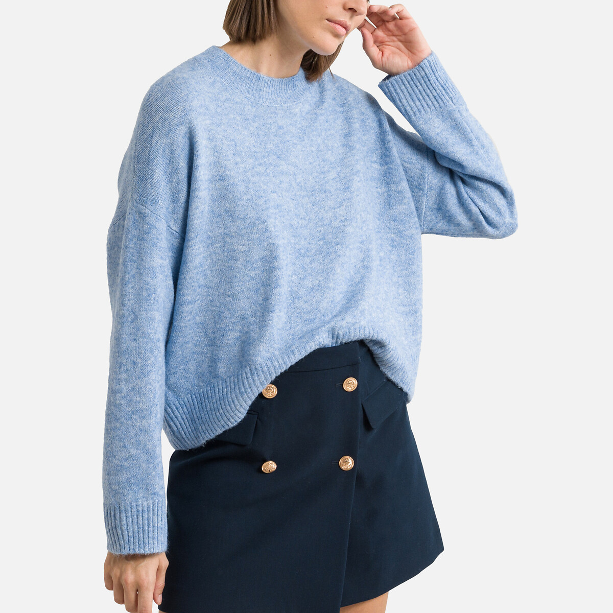 Kurzer Pullover aus kuscheligem Material von JDY