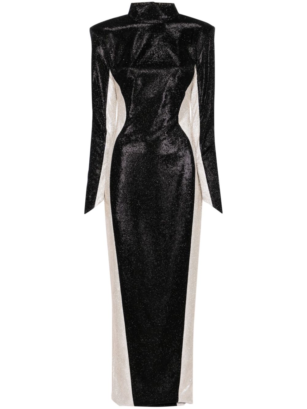 JEAN-LOUIS SABAJI glittered long-sleeve gown - Black von JEAN-LOUIS SABAJI