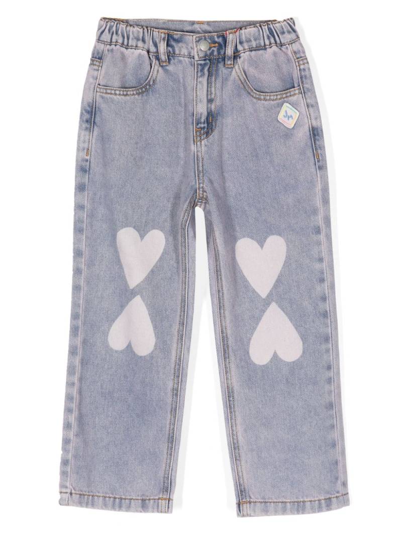 JELLYMALLOW heart-print jeans - Blue von JELLYMALLOW