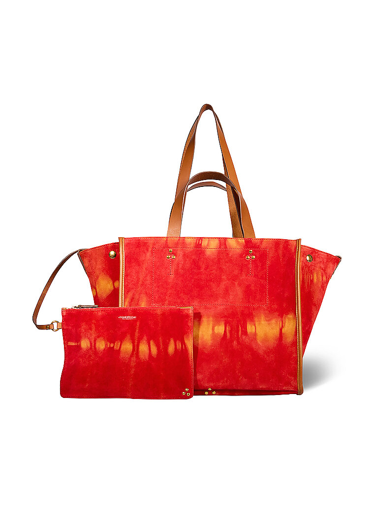 JEROME DREYFUSS Ledertasche - Shopper LEON Medium orange von JEROME DREYFUSS