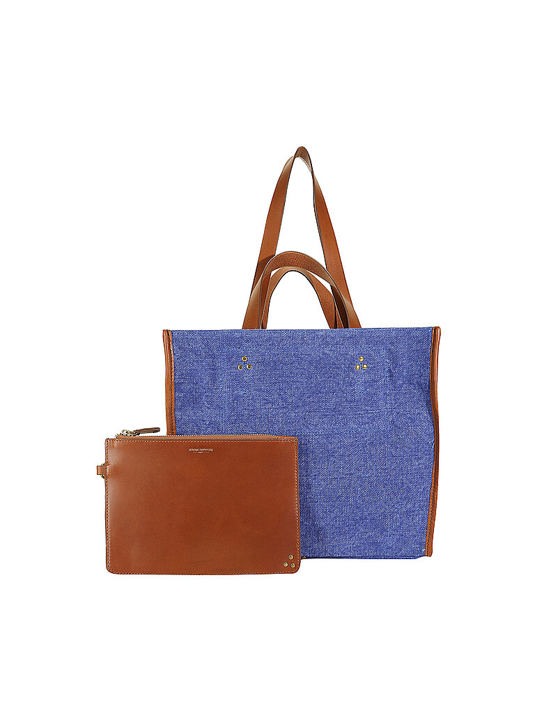 JEROME DREYFUSS Leinentasche - Shopper LEON Medium blau von JEROME DREYFUSS