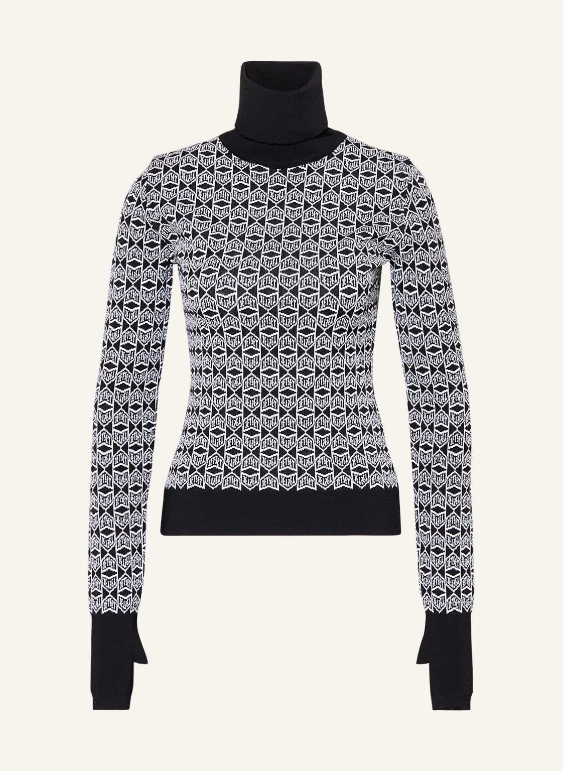 Jet Set Rollkragenpullover schwarz von JET SET