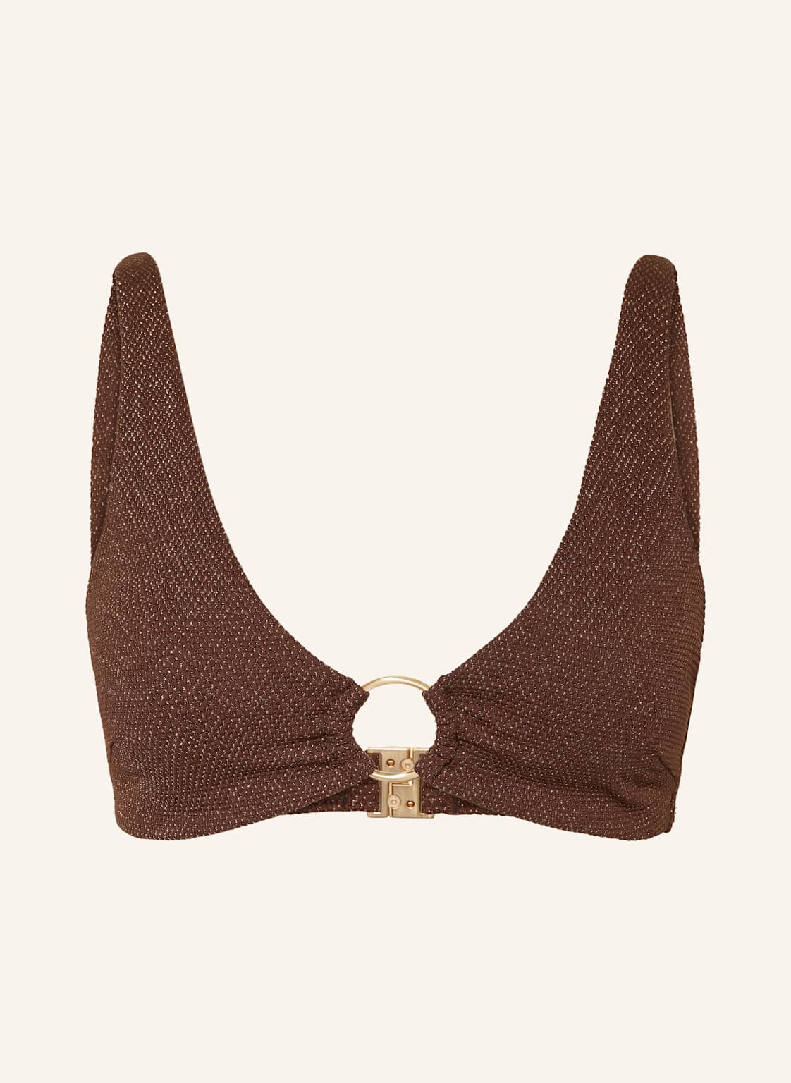 Jets Australia Bralette-Bikini-Top Tirari Mit Glitzergarn braun von JETS Australia