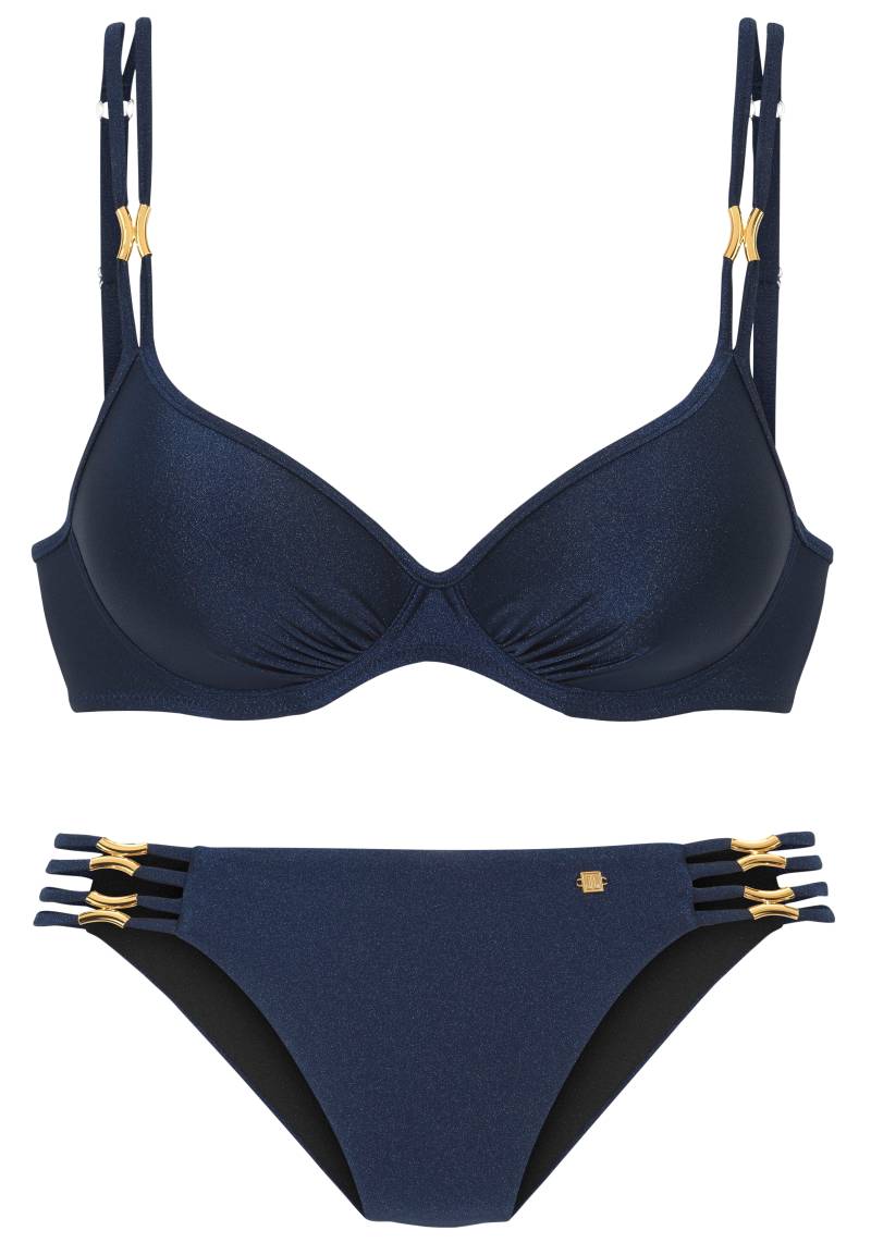 JETTE Bügel-Bikini »Giulia«, mit goldfarbener Glanzbeschichtung und Accessoires von JETTE