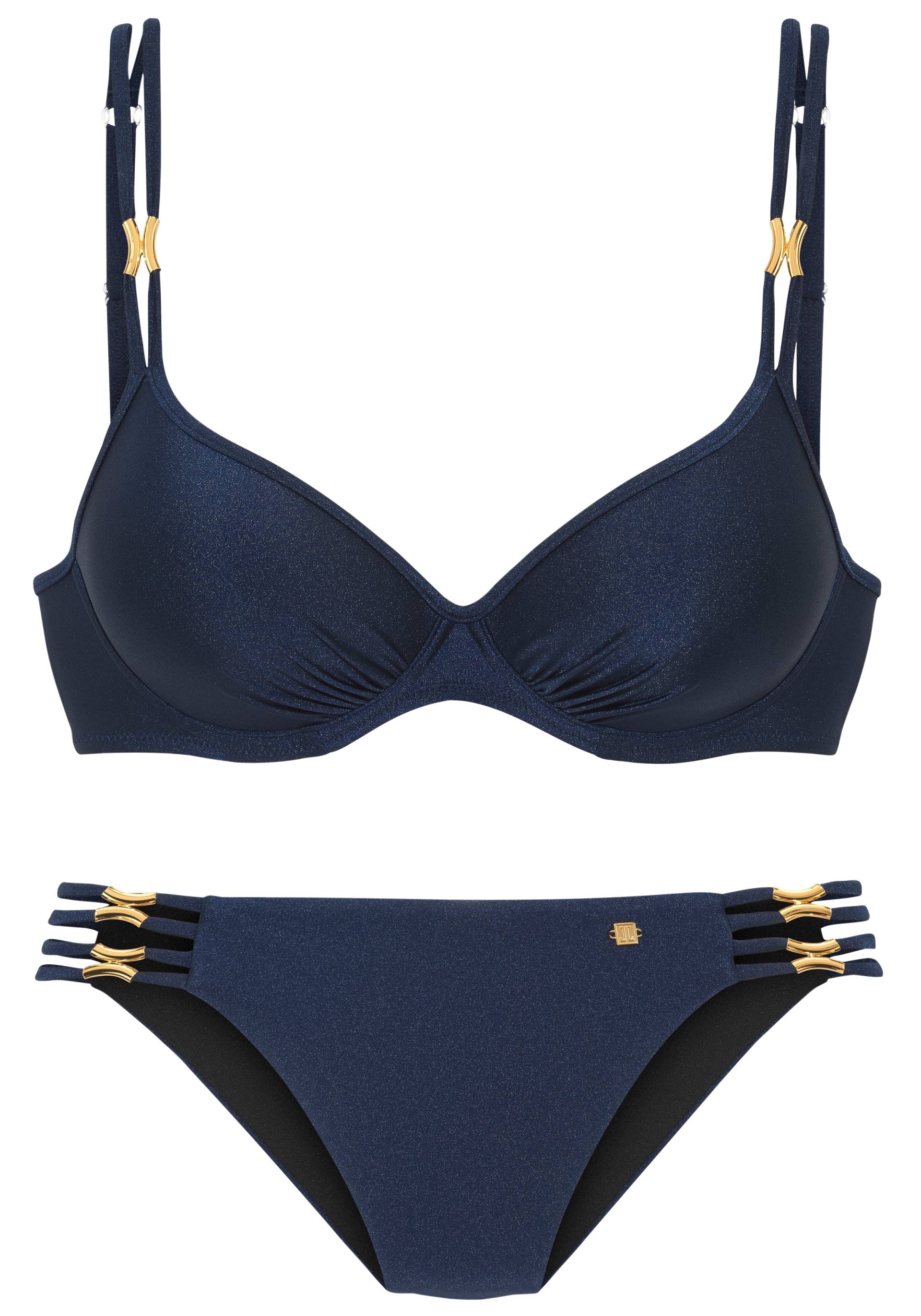 JETTE Bügel-Bikini »Giulia«, mit goldfarbener Glanzbeschichtung und Accessoires JETTE Bügel-Bikini »Giulia«, mit goldfarbener Glanzbeschichtung und Accessoires von JETTE
