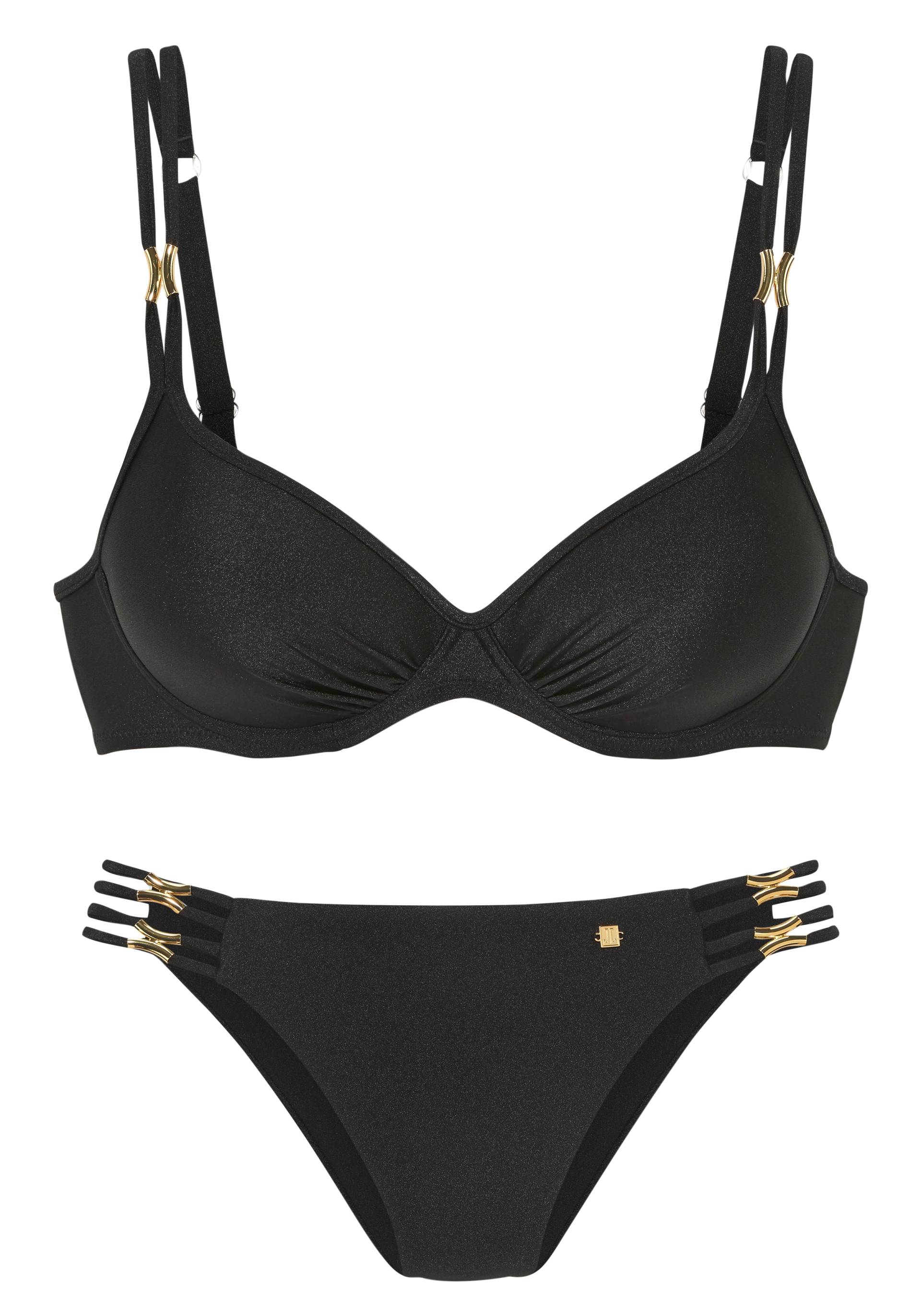 JETTE Bügel-Bikini »Giulia«, mit goldfarbener Glanzbeschichtung und Accessoires JETTE Bügel-Bikini »Giulia«, mit goldfarbener Glanzbeschichtung und Accessoires von JETTE