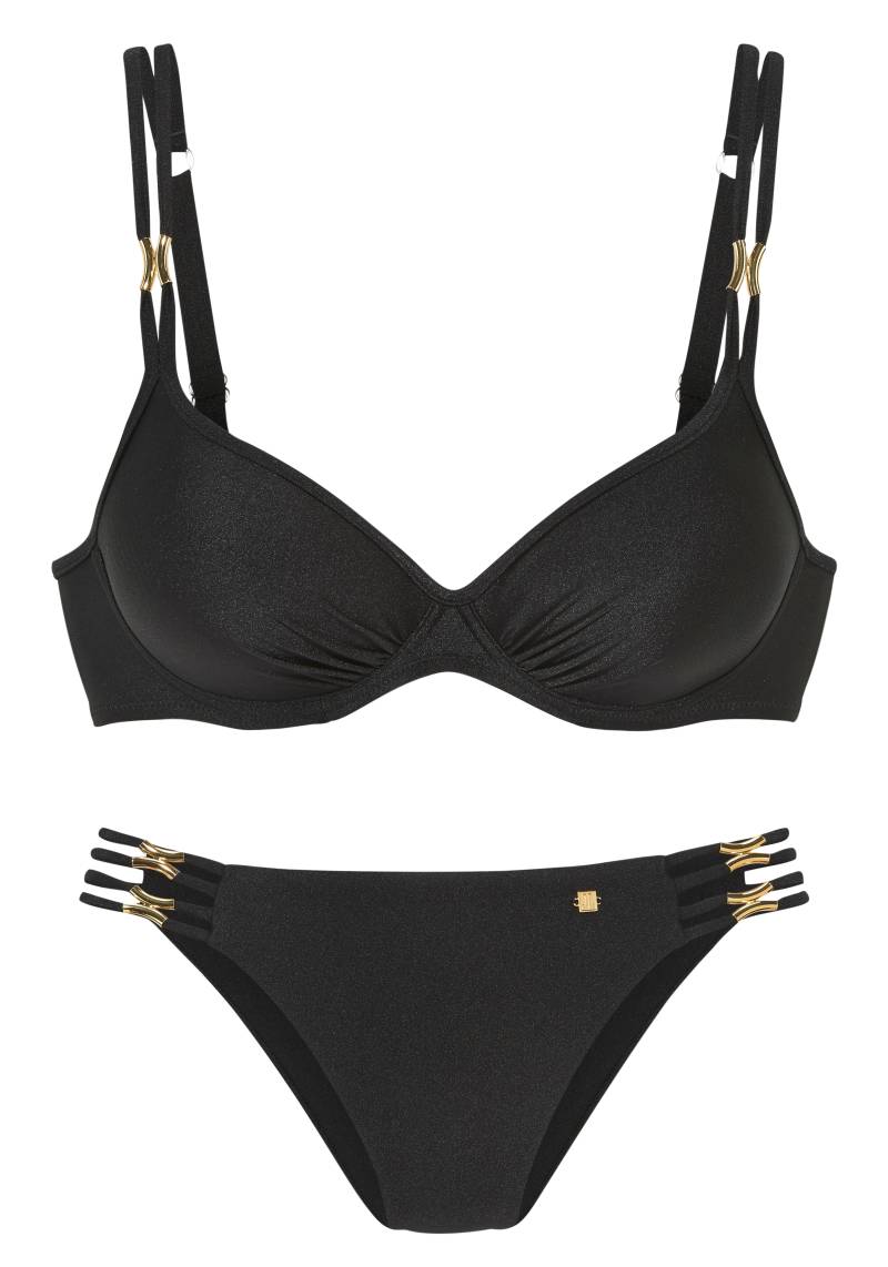 JETTE Bügel-Bikini »Giulia«, mit goldfarbener Glanzbeschichtung und Accessoires von JETTE