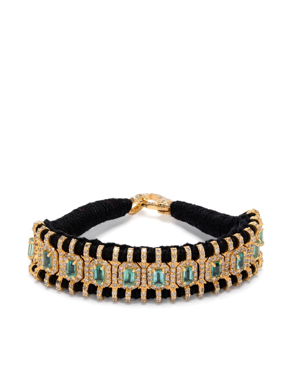 JIA JIA emerald and diamonds statement bracelet - Gold von JIA JIA