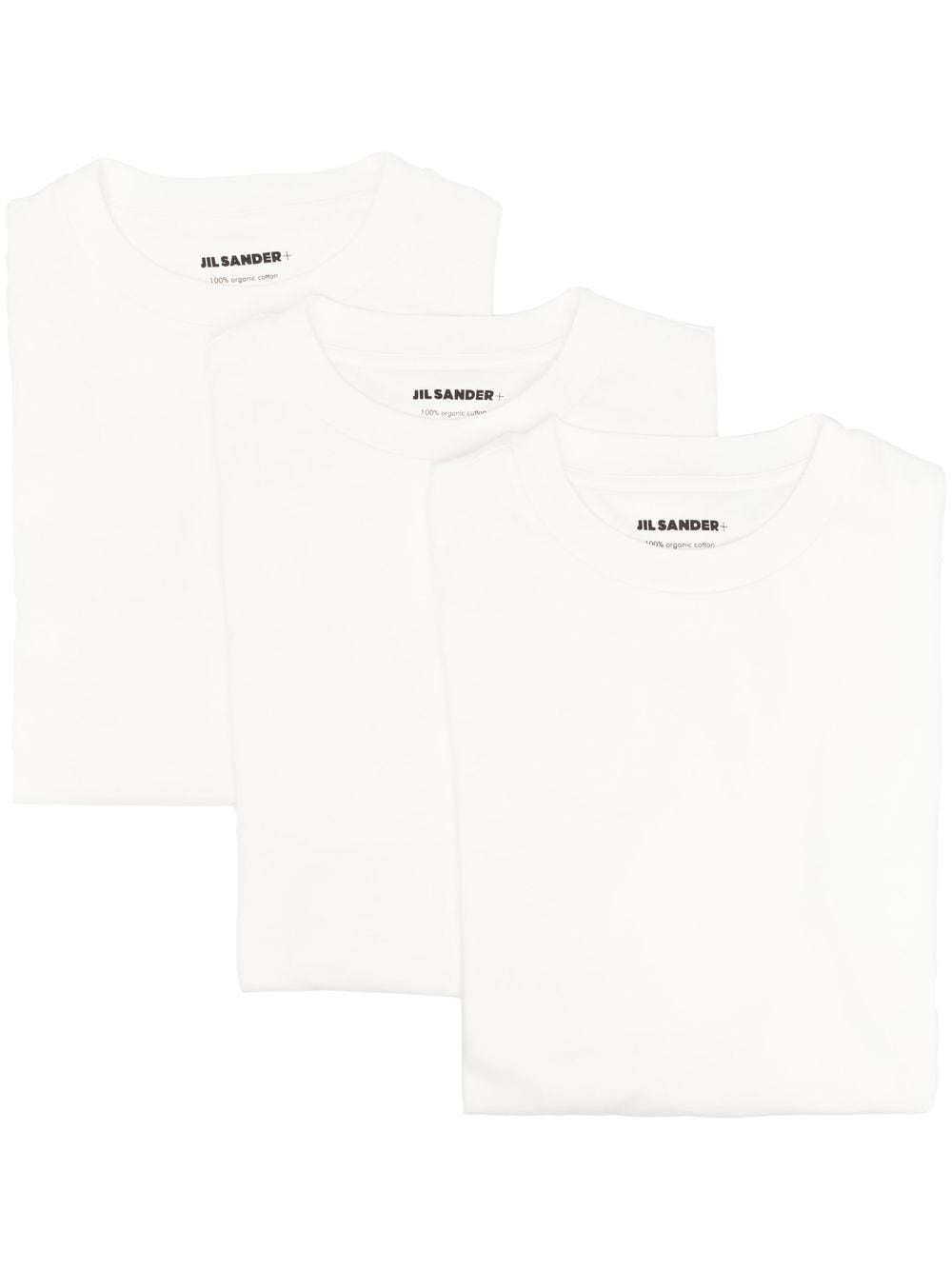 Jil Sander logo-patch crew-neck T-shirt - White von Jil Sander