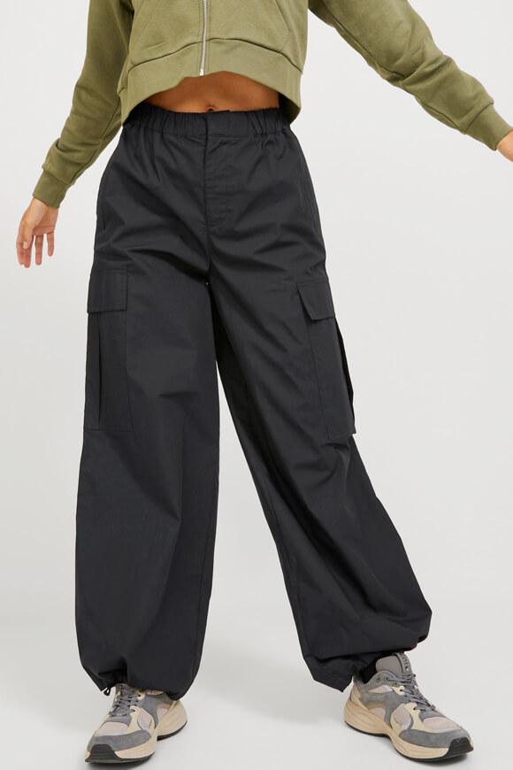 JJXX Wide Leg Cargohose | Schwarz | Damen  | M von JJXX