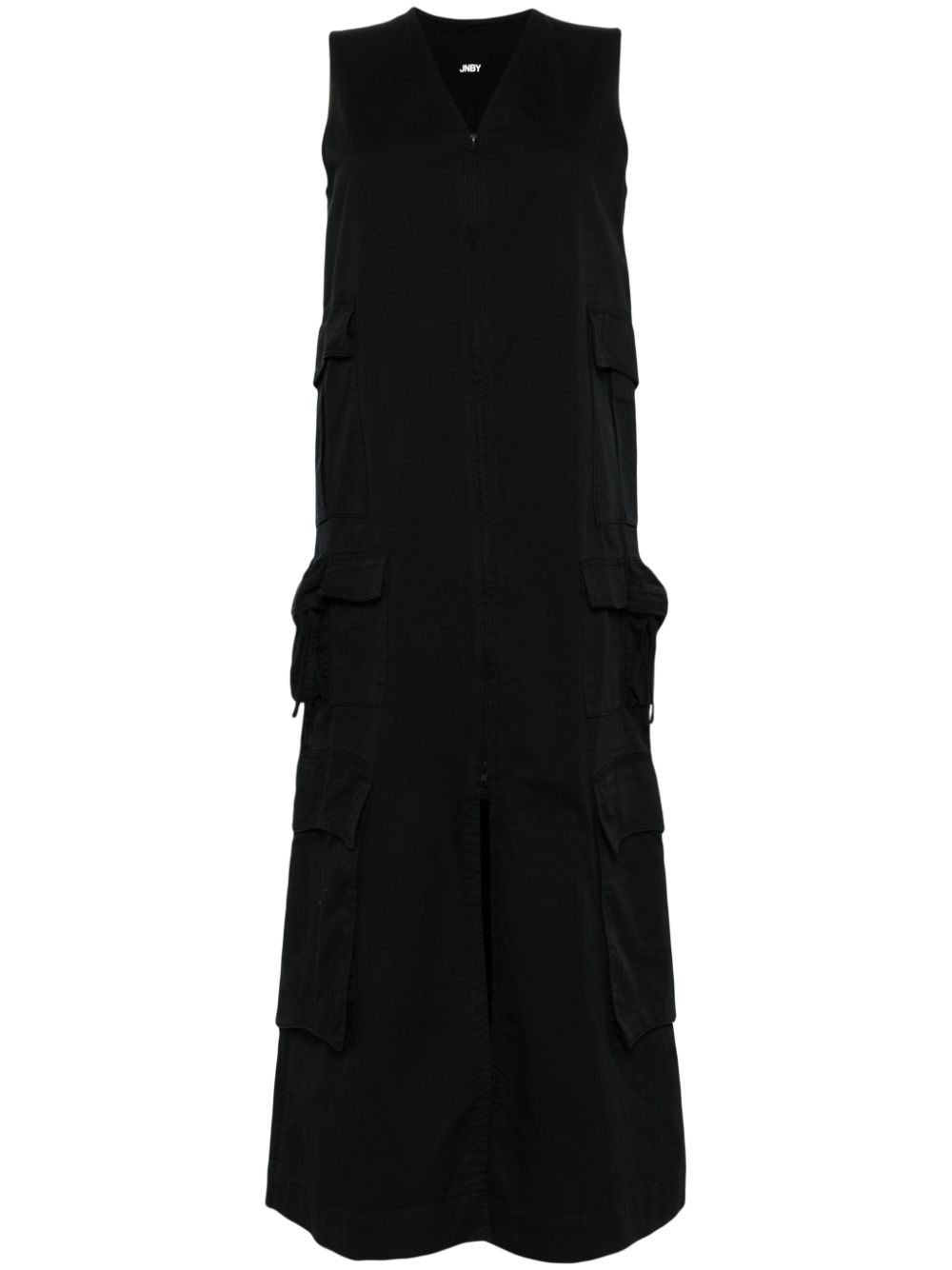 JNBY cargo-pocket cotton midi dress - Black von JNBY