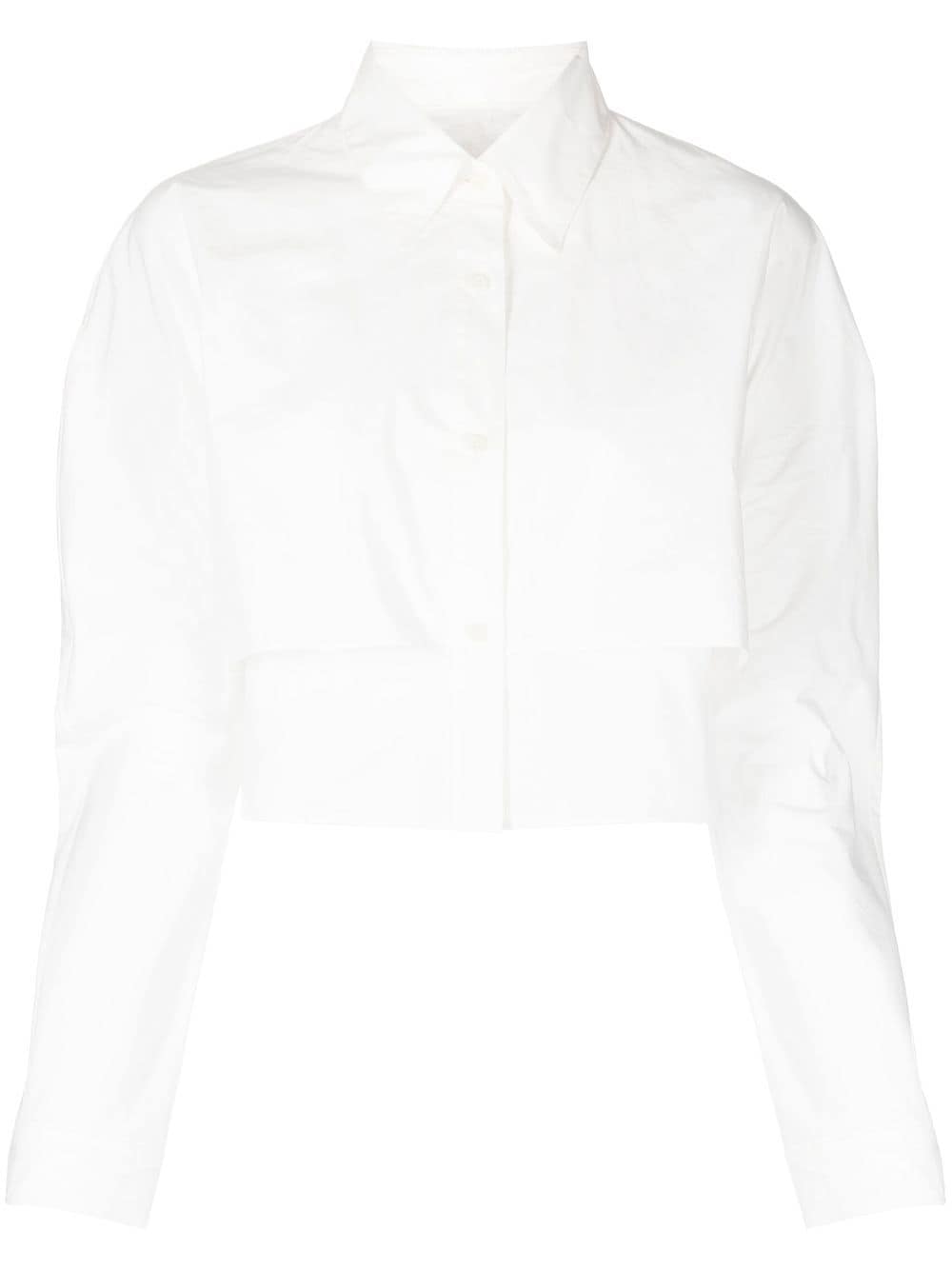 JNBY cropped cotton shirt - White von JNBY