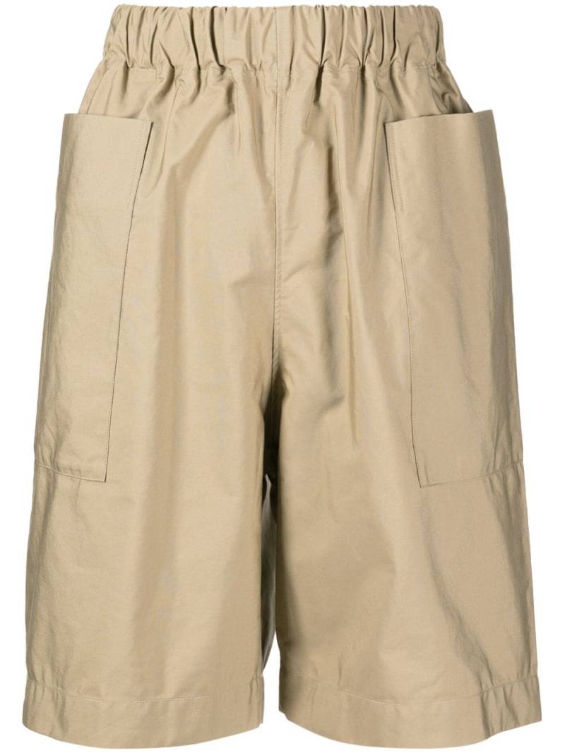 JNBY elasticated-waistband straight-leg shorts - Brown von JNBY