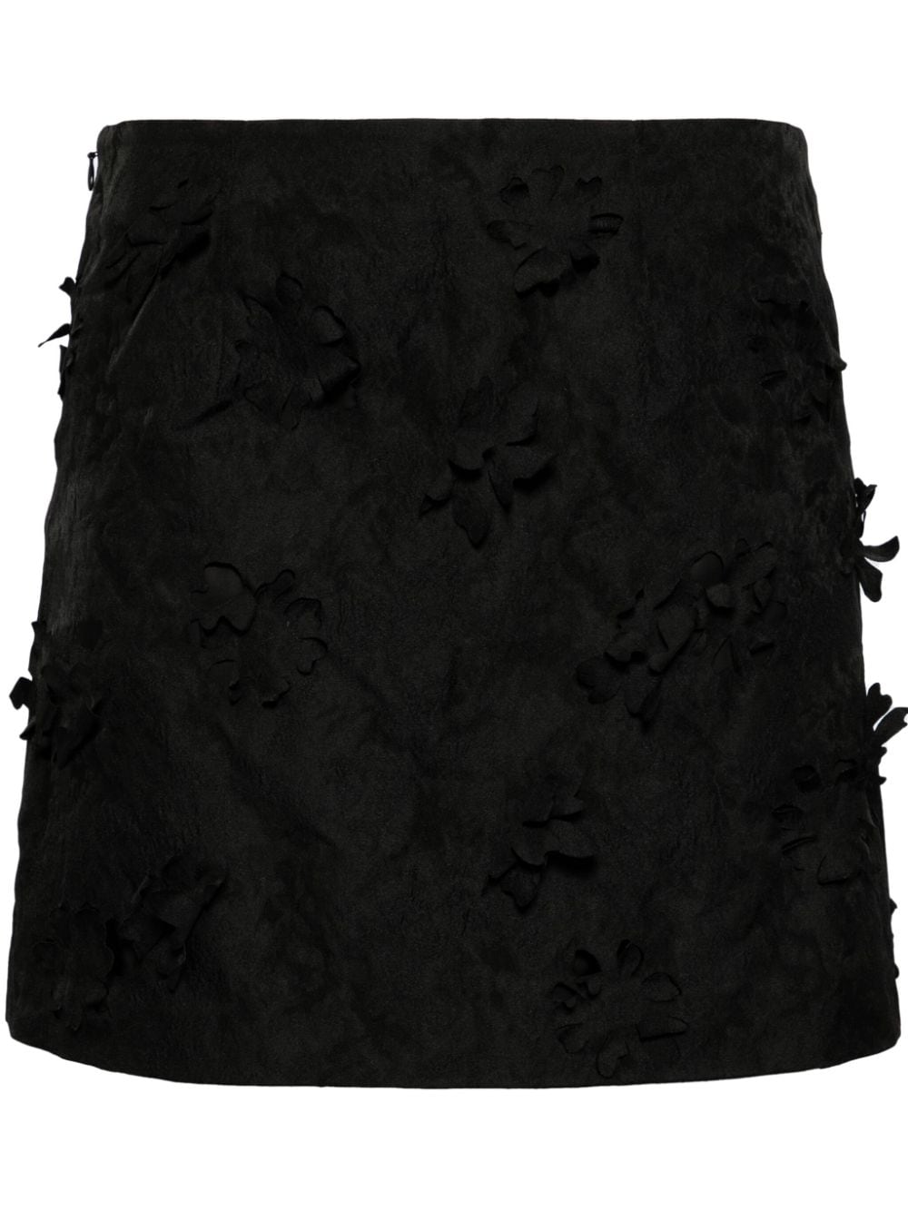 JNBY floral-appliqué miniskirt - Black von JNBY
