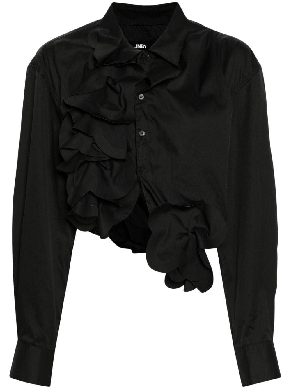 JNBY flower-detailing cotton shirt - Black von JNBY