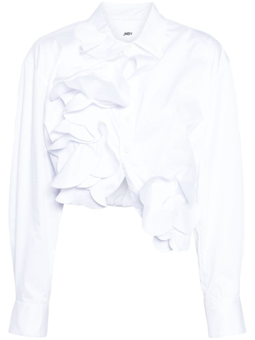 JNBY flower-detailing cotton shirt - White von JNBY
